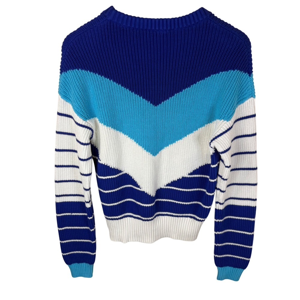 Solid & Striped Chevron Colorblock Sweater Womens… - image 6